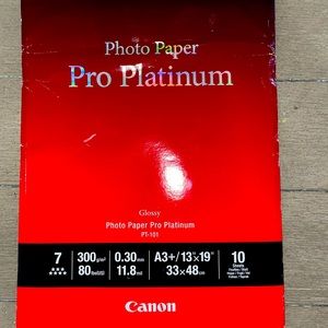 Platinum pro photo paper canon